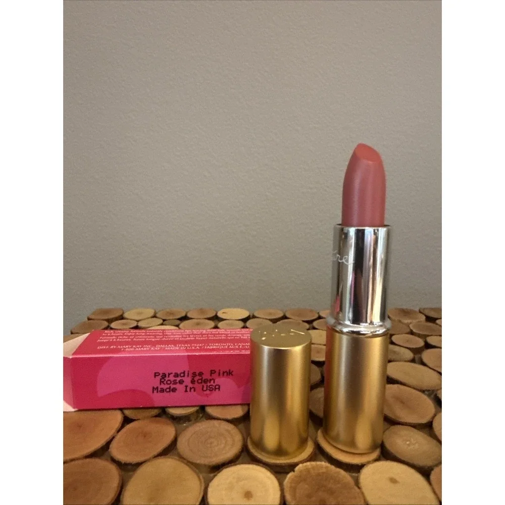 Mary Kay Signature Creme Lipstick PARADISE PINK #550900. Rare Gold NEW Old Stock